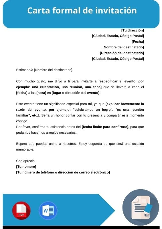 ejemplo de carta formal de invitacion