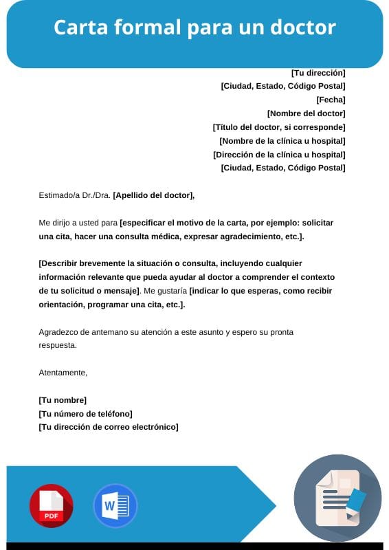 ejemplo de carta formal para un doctor