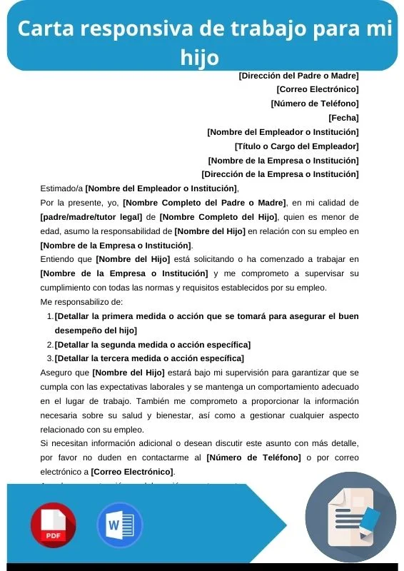ejemplo de carta responsiva equipo