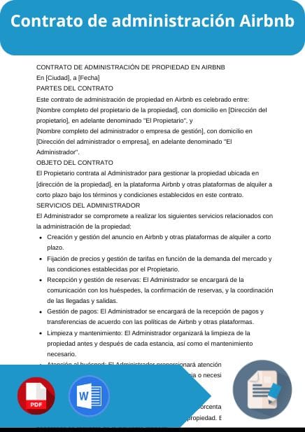 modelo de contrato de administracion airbnb