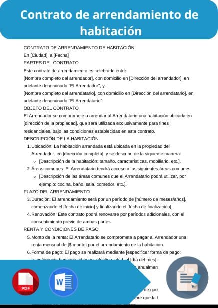 modelo de contrato de arrendamiento de habitacion