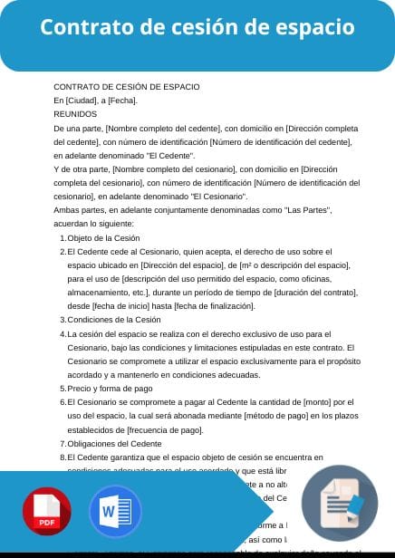 modelo de contrato de cesion de espacio