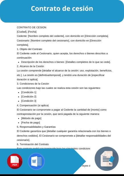modelo de contrato de cesion