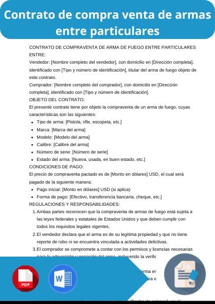 modelo de contrato de compra venta de armas entre particulares