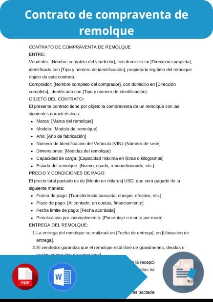 modelo de contrato de compraventa de remolque