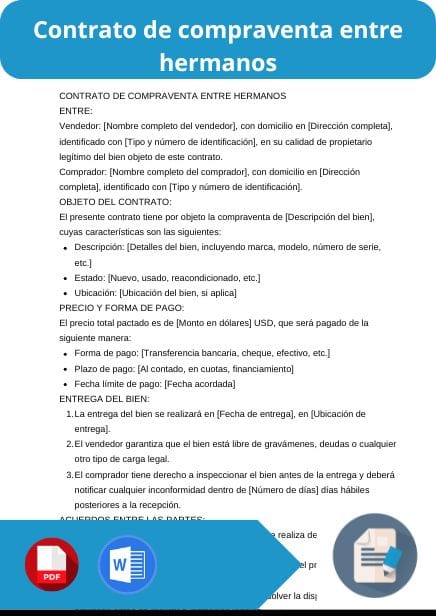 modelo de contrato de compraventa entre hermanos