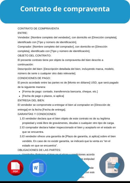 modelo de contrato de compraventa